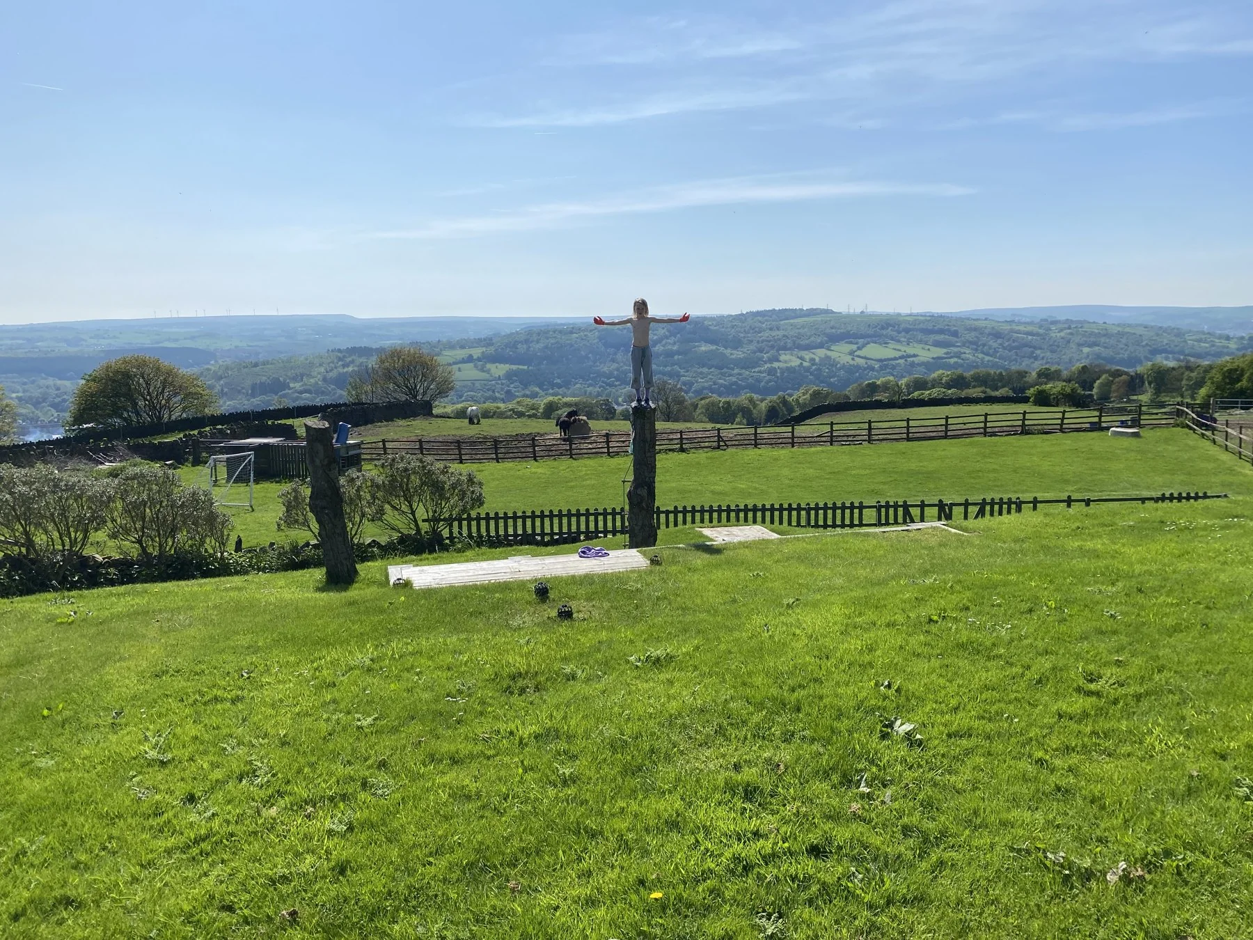Views across the countryside from Higher Heights Farm