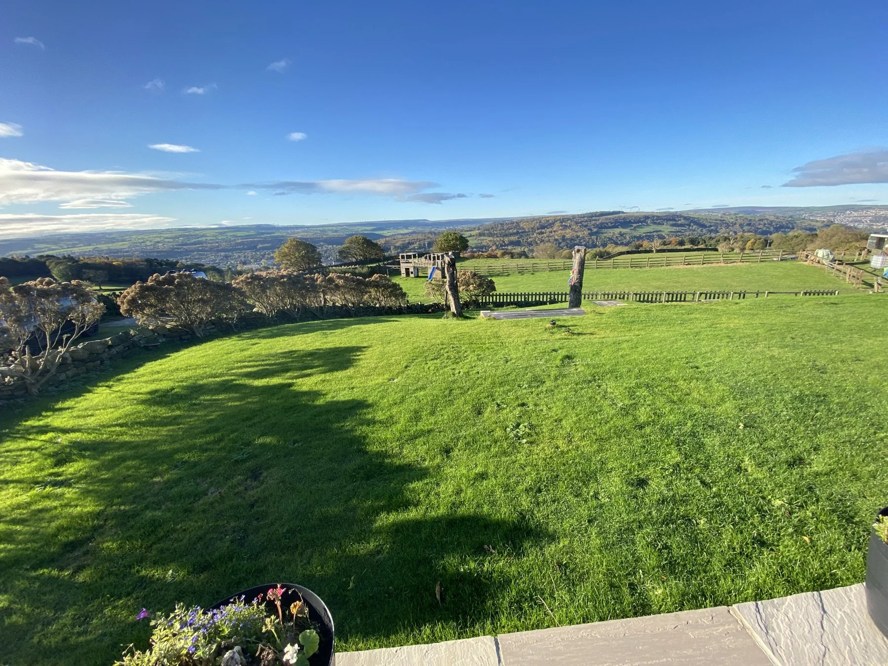 The green space around Higher Heights Farm