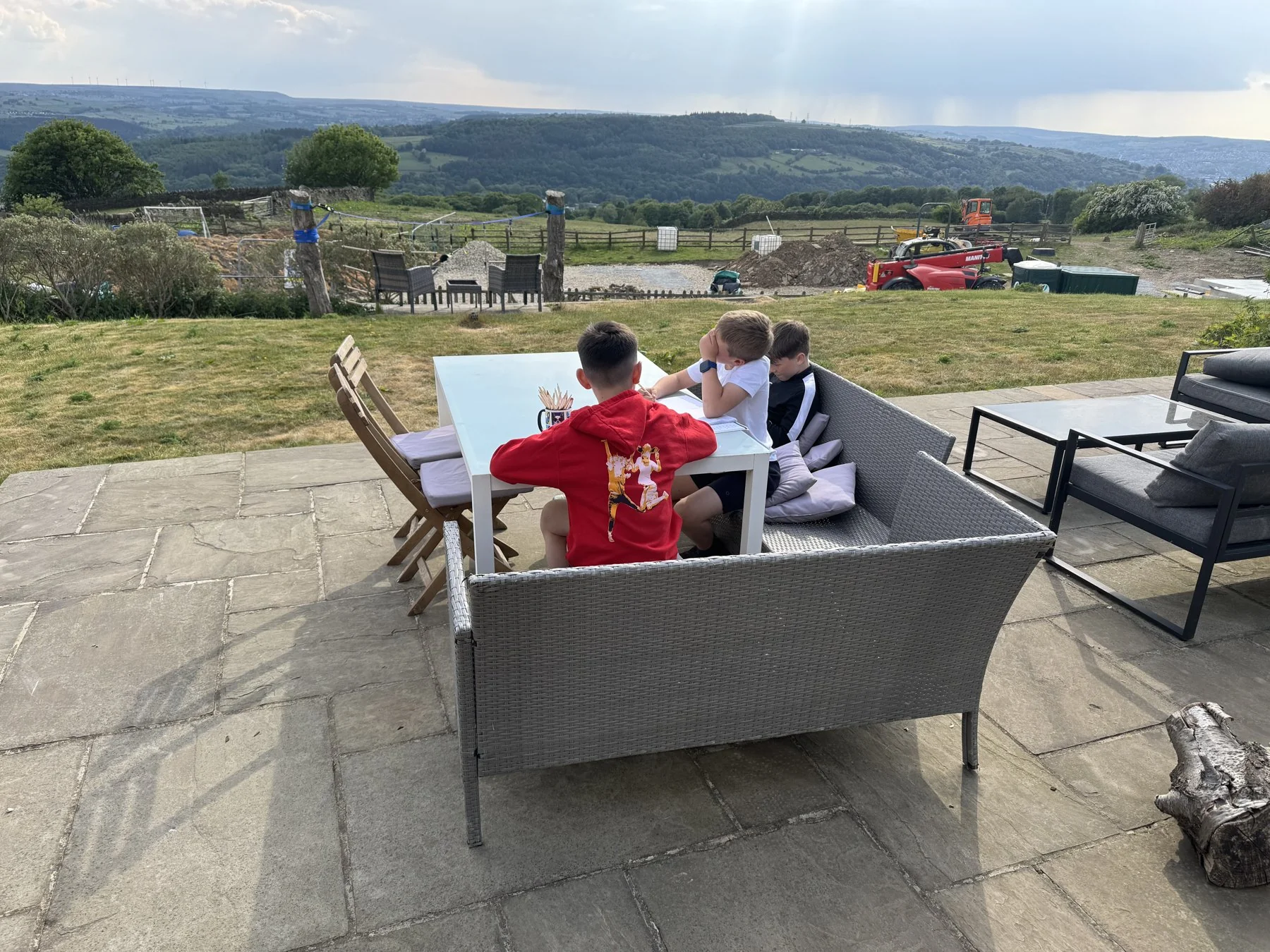 Students learning outdoors at the centre